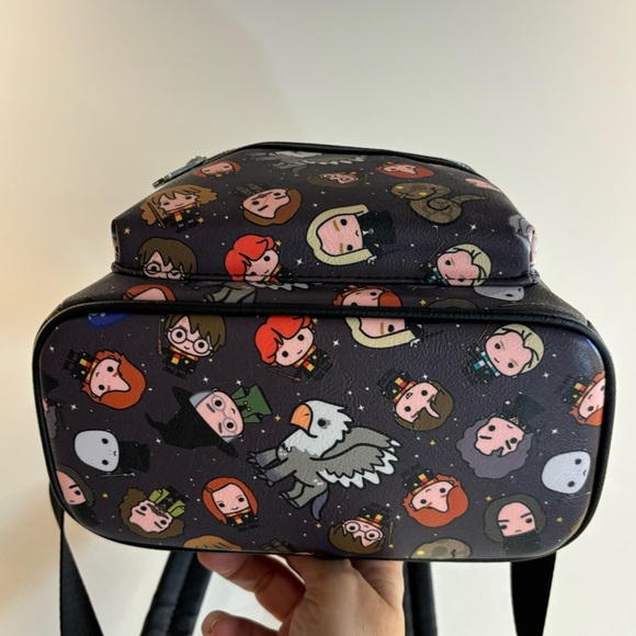 LOUNGEFLY Mini Backpack Harry Potter All Characters Adjustable Straps Zipper - Picture 7 of 15
